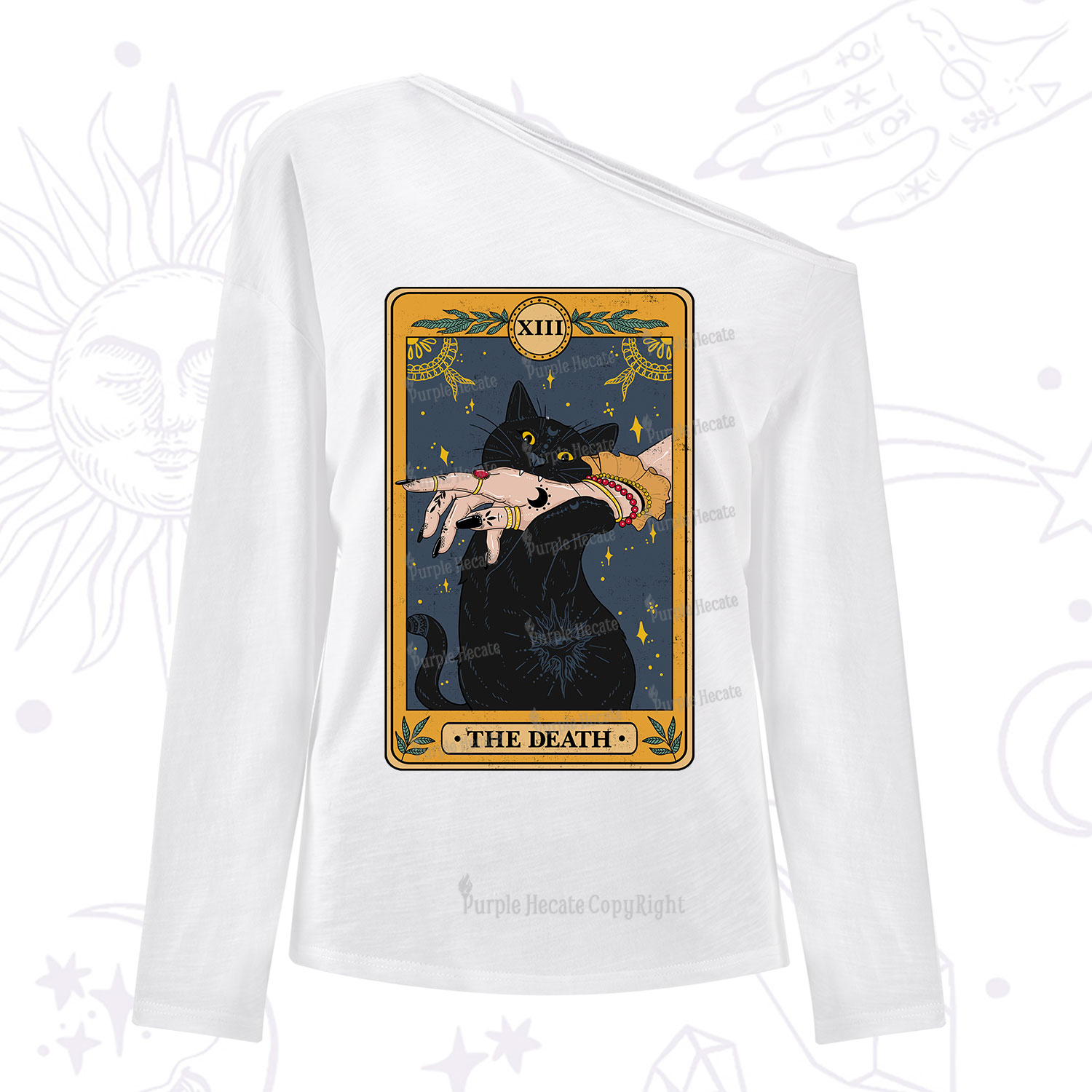 Purplehecate The Magician Tarot One Shoulder Long Sleeve Shirt