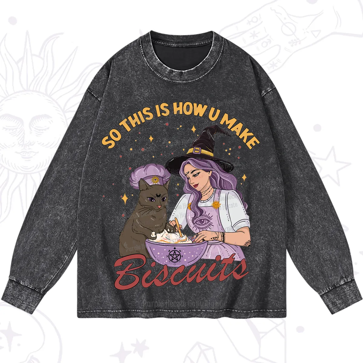 Purplehecate So This Is How You Make Biscuits Washed Long Sleeve Shirt