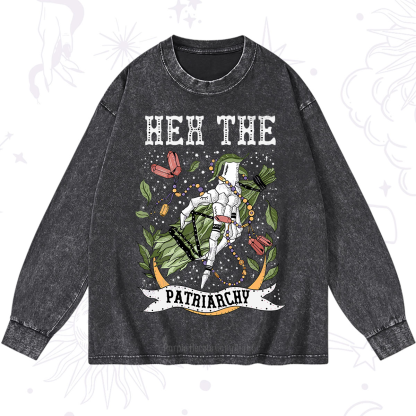 Purplehecate Heh The Patriarchy Washed Long Sleeve Shirt