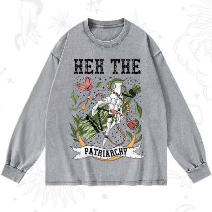 Purplehecate Heh The Patriarchy Washed Long Sleeve Shirt