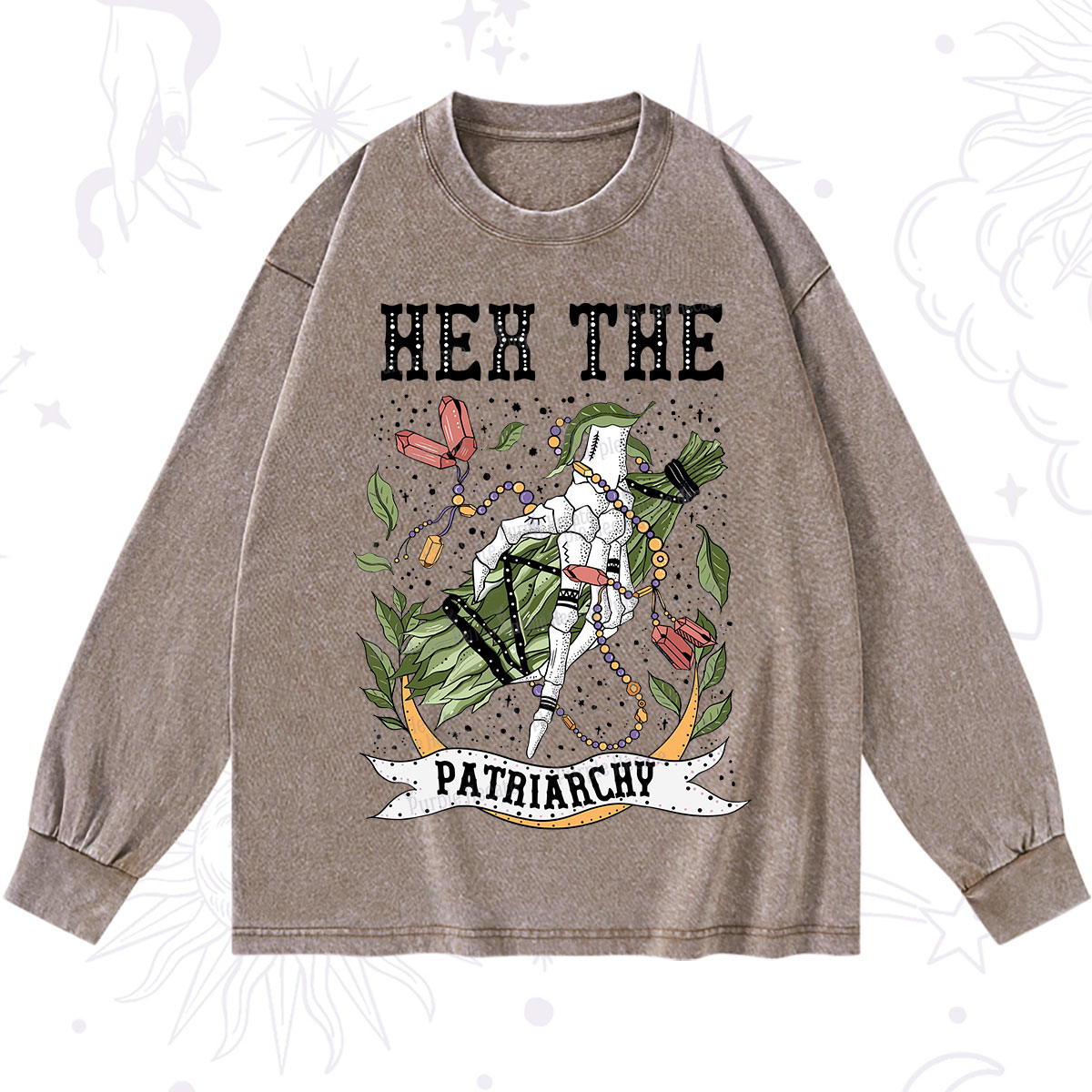 Purplehecate Heh The Patriarchy Washed Long Sleeve Shirt
