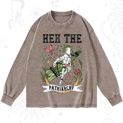 Purplehecate Heh The Patriarchy Washed Long Sleeve Shirt