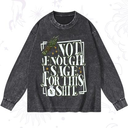 Purplehecate  Smudge for This Shit Washed Long Sleeve Shirt