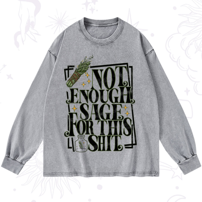 Purplehecate  Smudge for This Shit Washed Long Sleeve Shirt