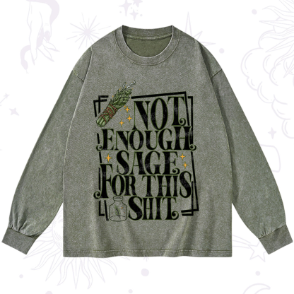 Purplehecate  Smudge for This Shit Washed Long Sleeve Shirt