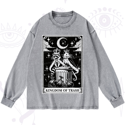 Purplehecate The Kingdom Of Trash Tarot Washed Long Sleeve Shirt