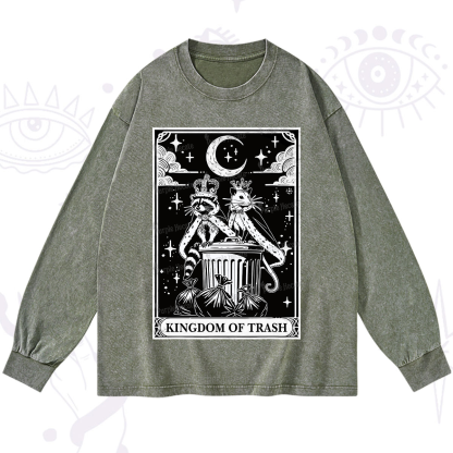 Purplehecate The Kingdom Of Trash Tarot Washed Long Sleeve Shirt
