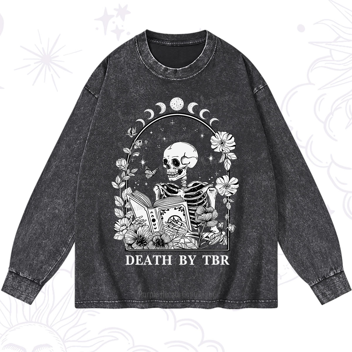 Purplehecate Death By TBR Washed Long Sleeve Shirt