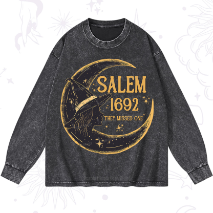 Purplehecate 1692 Salem Witch Washed Long Sleeve Shirt