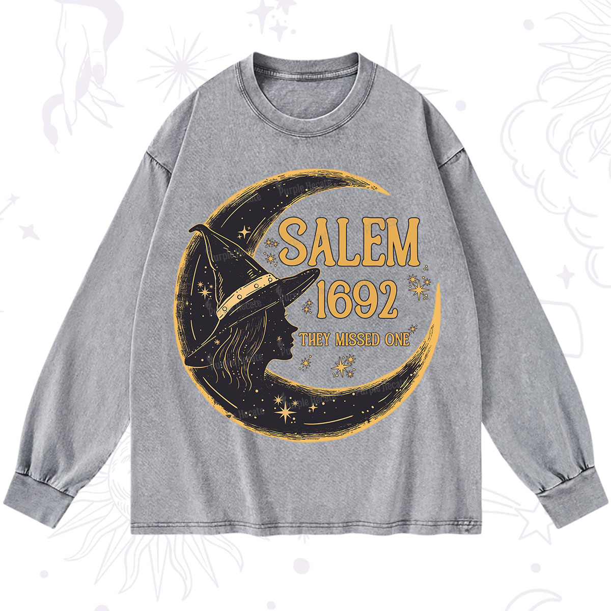 Purplehecate 1692 Salem Witch Washed Long Sleeve Shirt