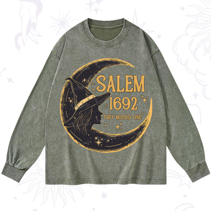 Purplehecate 1692 Salem Witch Washed Long Sleeve Shirt
