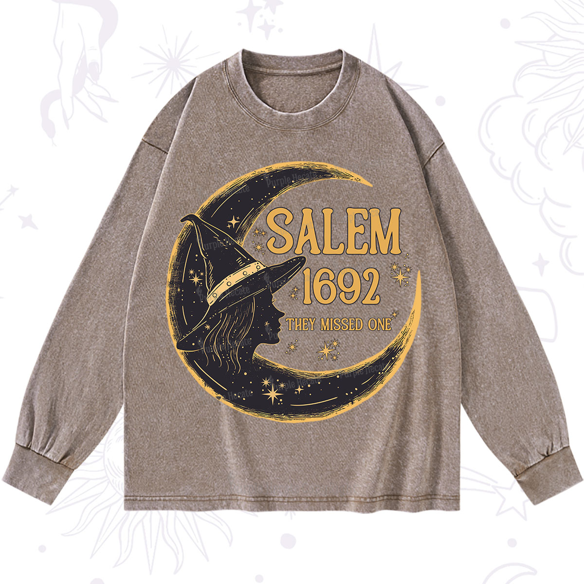 Purplehecate 1692 Salem Witch Washed Long Sleeve Shirt