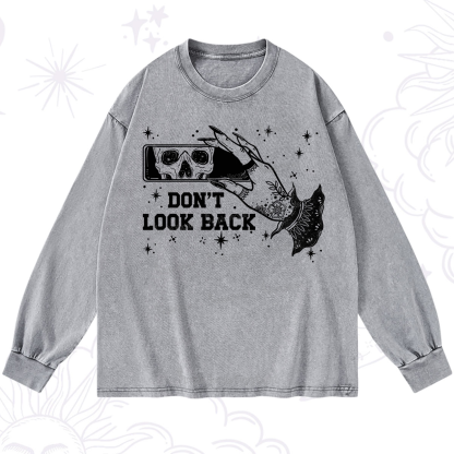 Purplehecate Don't Look Back Washed Long Sleeve Shirt