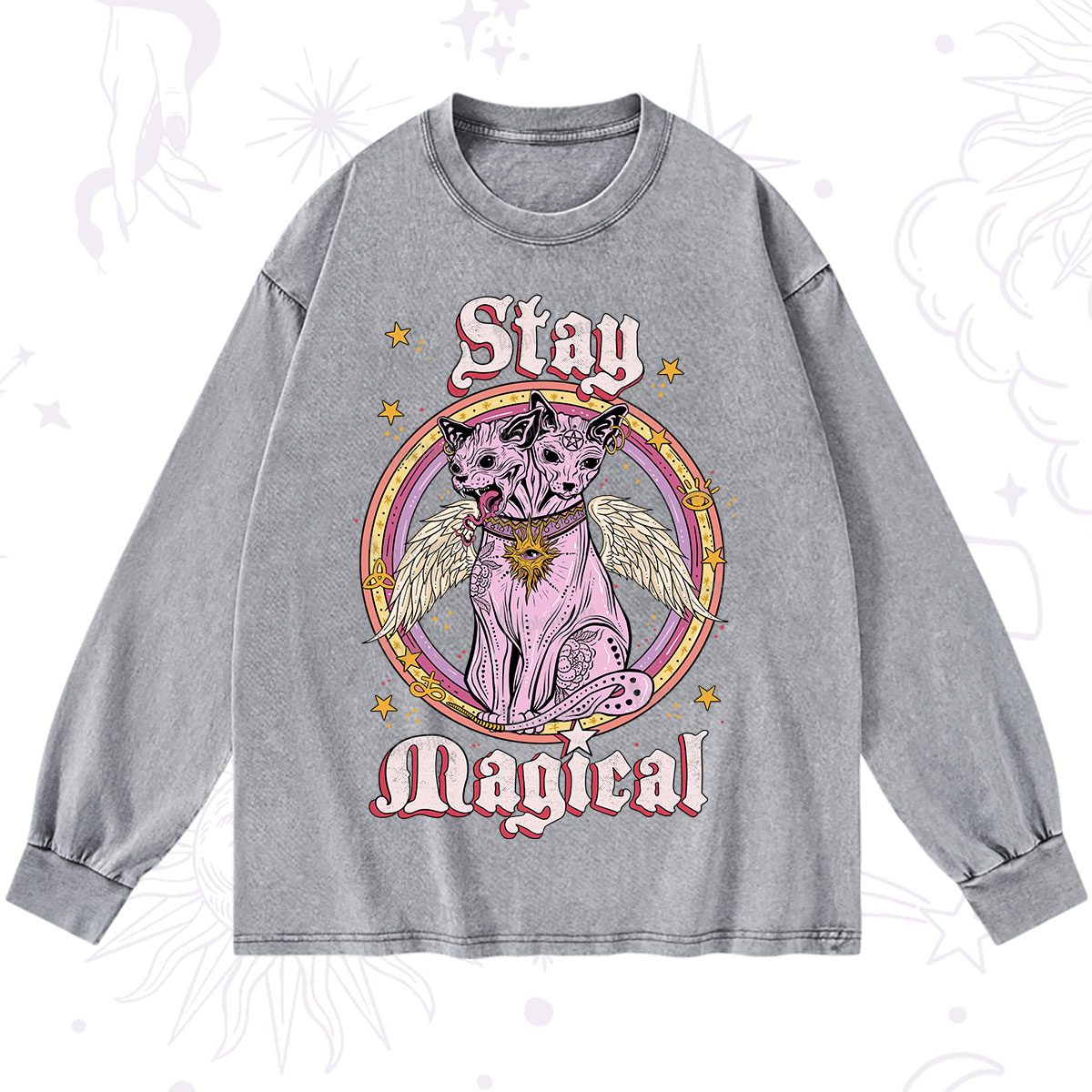 Purplehecate Stay Magical Washed Long Sleeve Shirt