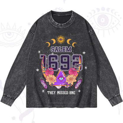 Purplehecate Salem 1692 They Missed One Washed Long Sleeve Shirt