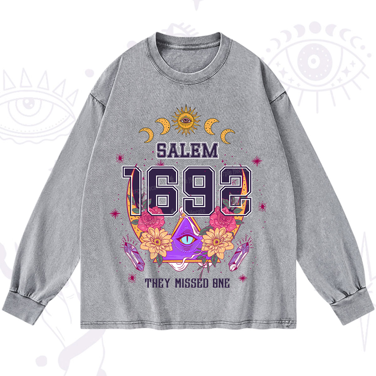 Purplehecate Salem 1692 They Missed One Washed Long Sleeve Shirt