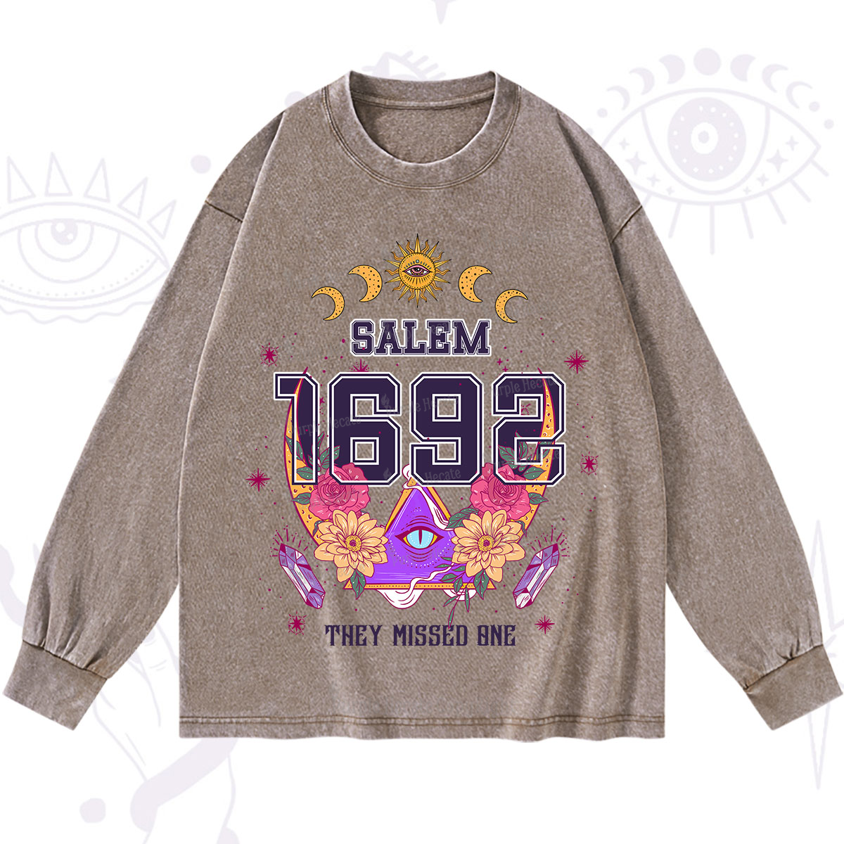 Purplehecate Salem 1692 They Missed One Washed Long Sleeve Shirt
