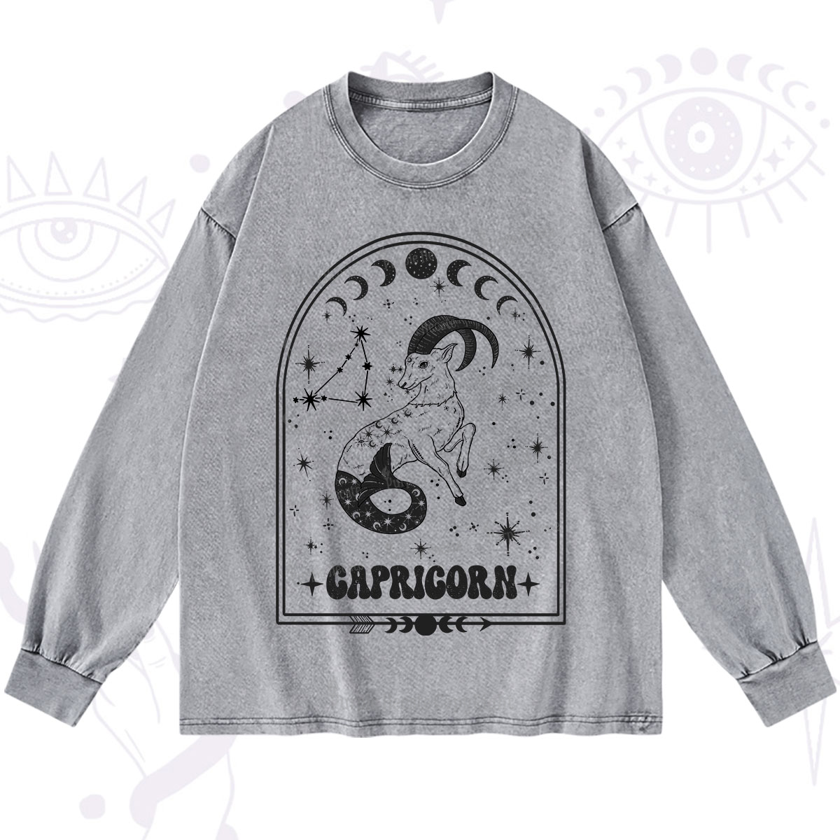 Purplehecate Zodiac Capricorn Under the Stars Washed Long Sleeve Shirt