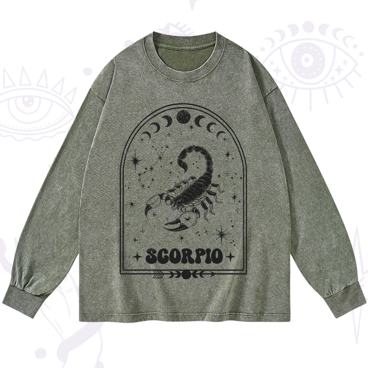 Purplehecate Zodiac Scorpio Under the Stars Washed Long Sleeve Shirt