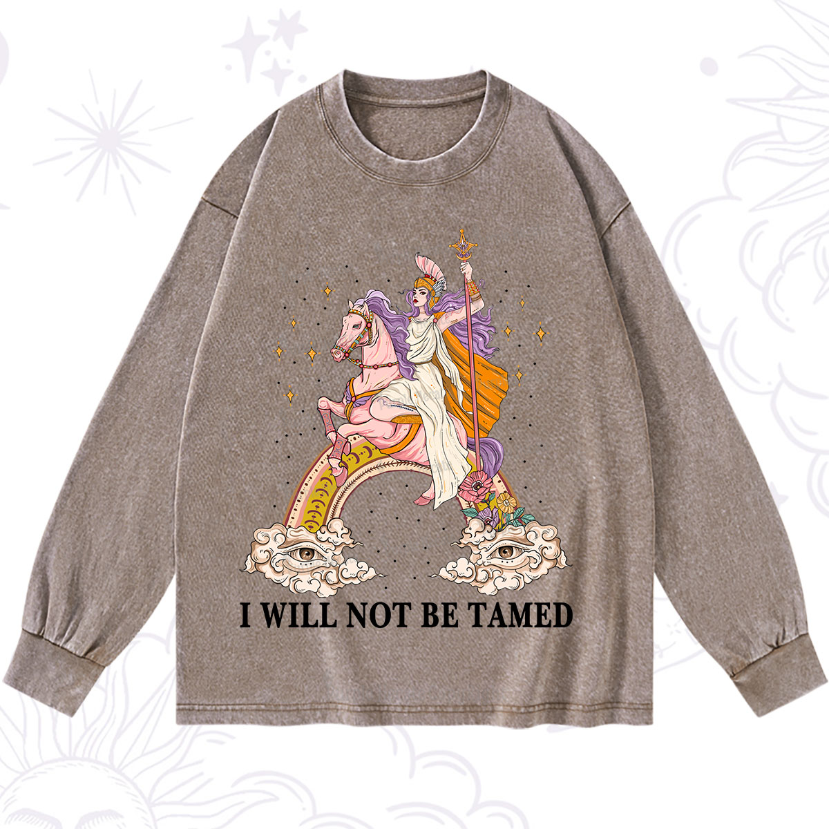Purplehecate I Will Not Be Tamed Washed Long Sleeve Shirt
