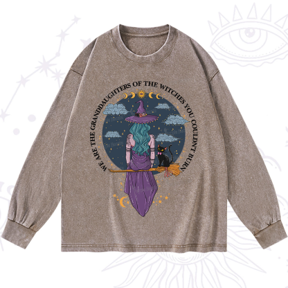 Purplehecate We Are the Granddaughters of the Witches You Could Not Burn Washed Long Sleeve Shirt