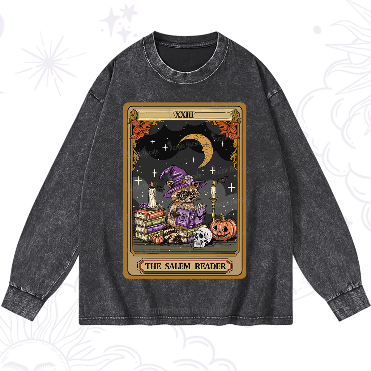 Purplehecate The Salem Reader Tarot Washed Long Sleeve Shirt