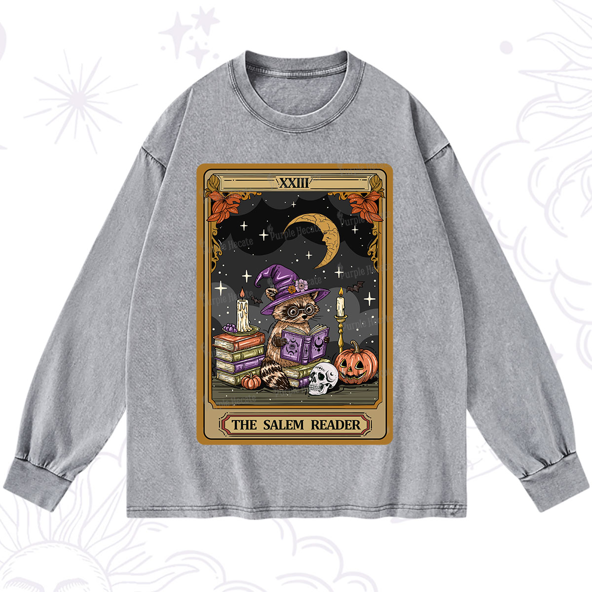 Purplehecate The Salem Reader Tarot Washed Long Sleeve Shirt