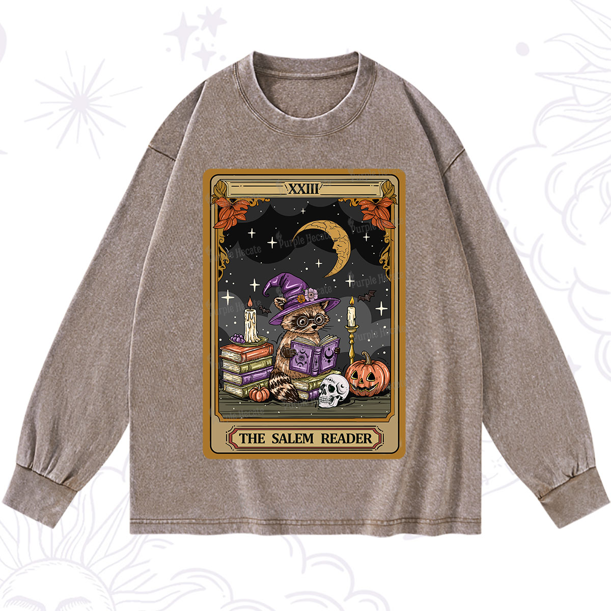 Purplehecate The Salem Reader Tarot Washed Long Sleeve Shirt