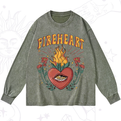Purplehecate Fireheart Washed Long Sleeve Shirt