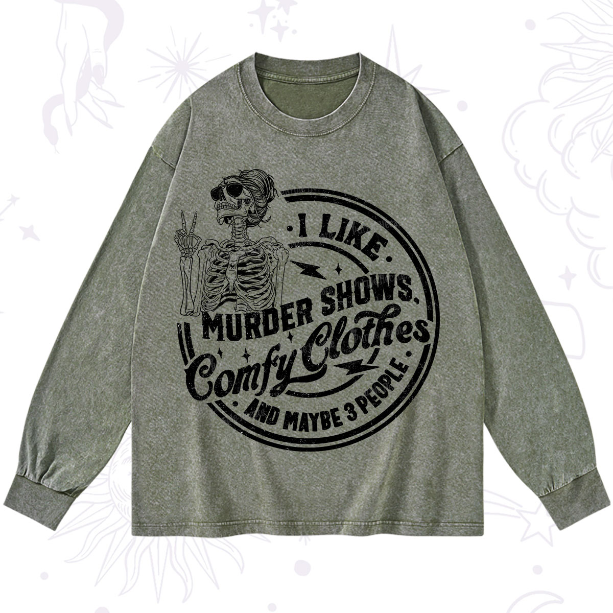 Purplehecate I Like Murder Shows Comfy Clothes And Maybe 3 People Washed Long Sleeve Shirt