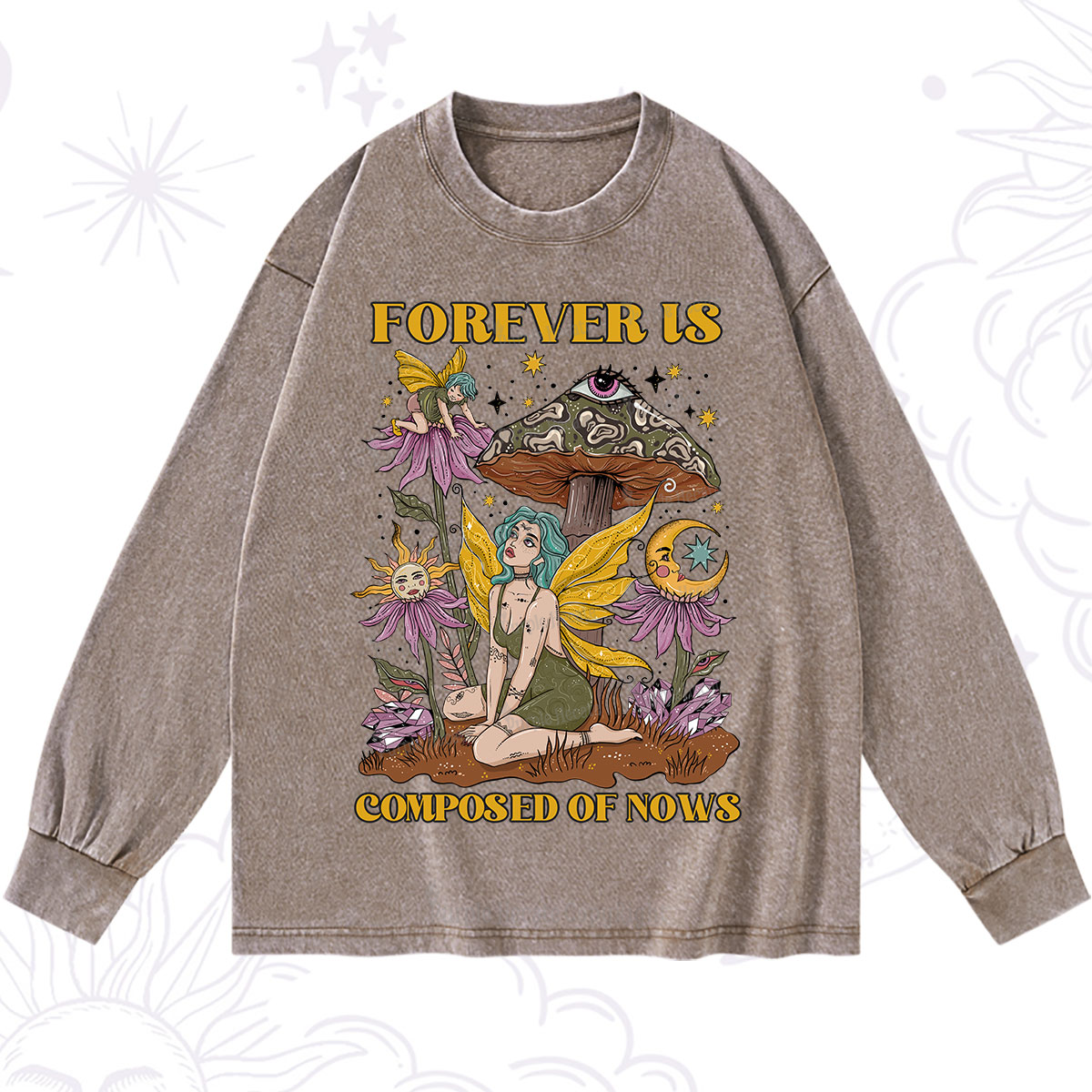 Purplehecate Forever Is Composed Of Nows Washed Long Sleeve Shirt