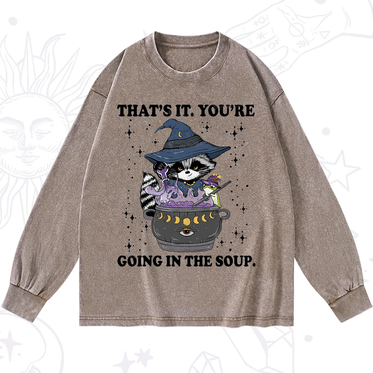 Purplehecate That's It You're Going In The Soup Washed Long Sleeve Shirt