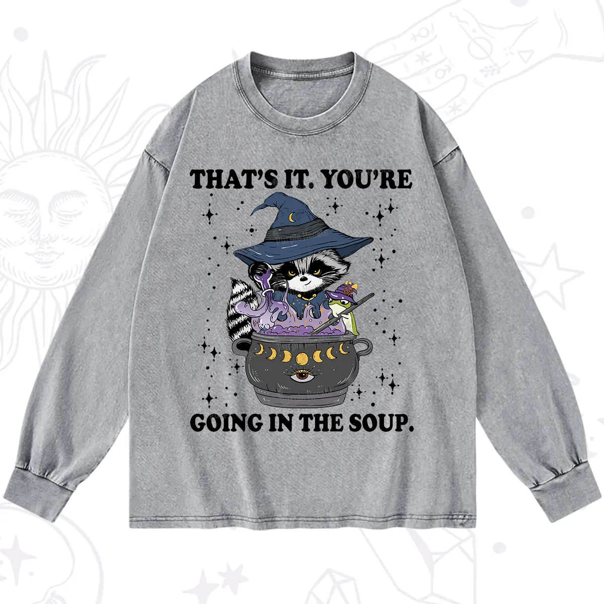 Purplehecate That's It You're Going In The Soup Washed Long Sleeve Shirt