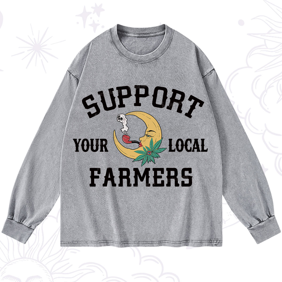 Purplehecate Support Your Local Farmer Washed Long Sleeve Shirt