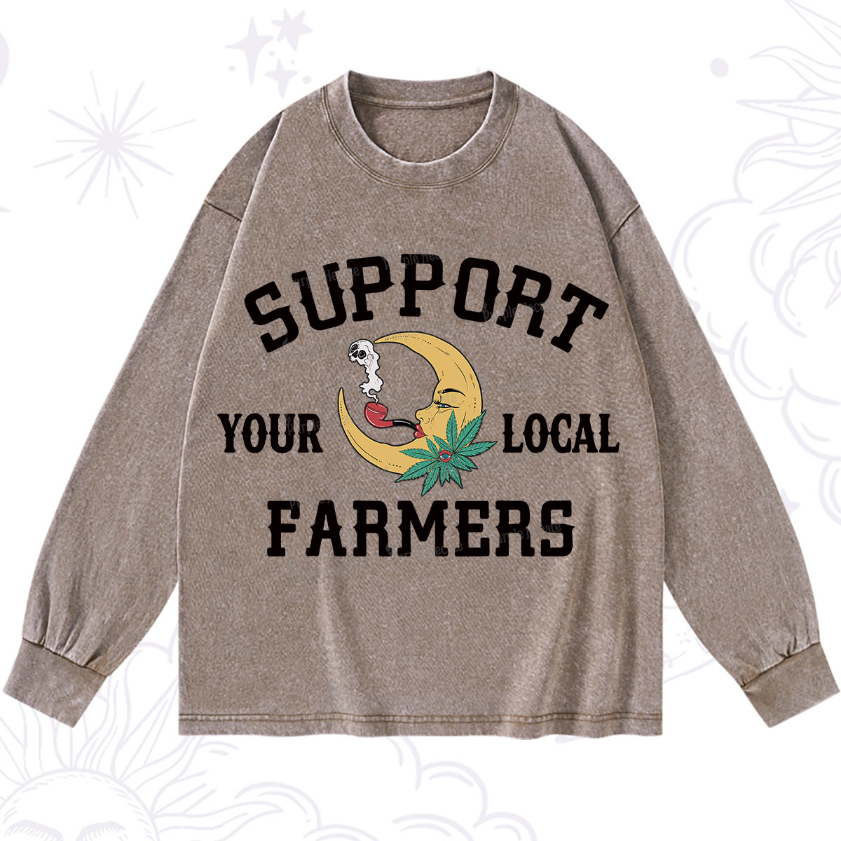 Purplehecate Support Your Local Farmer Washed Long Sleeve Shirt