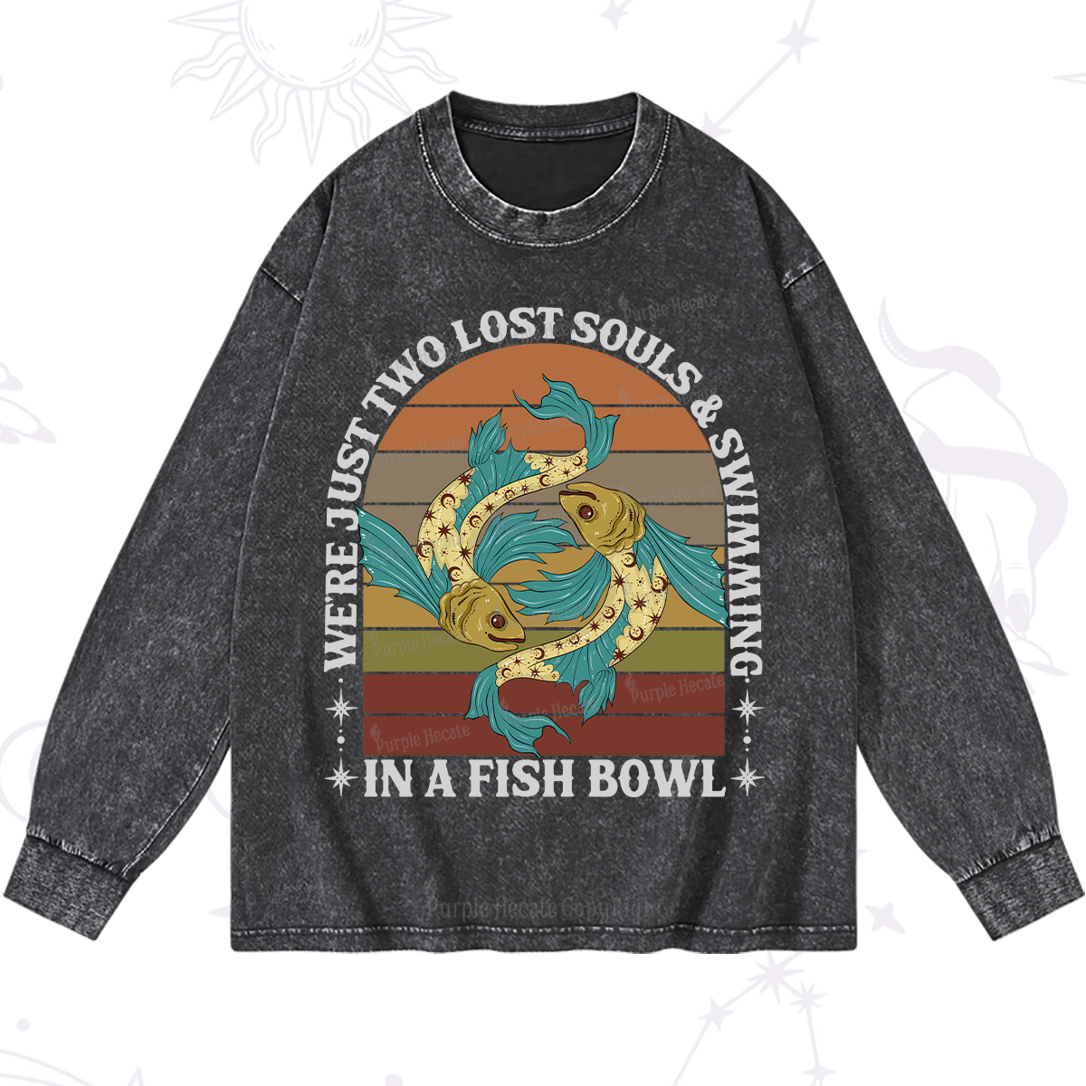 Purplehecate We're Just Two Lost Souls Swimming In A Fish Bowl Washed Long Sleeve Shirt