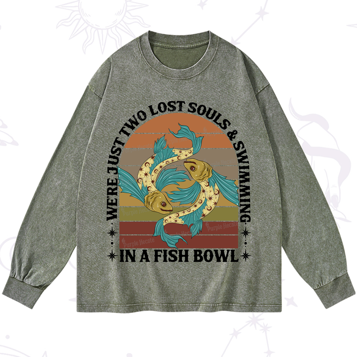 Purplehecate We're Just Two Lost Souls Swimming In A Fish Bowl Washed Long Sleeve Shirt