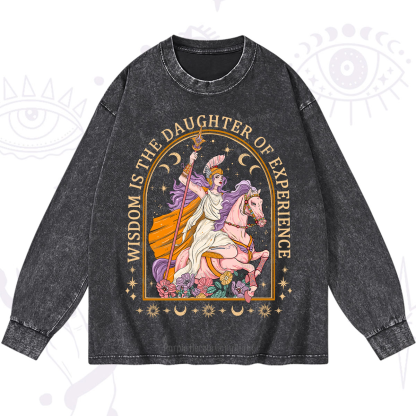 Purplehecate Wisdom Is The Daughter Of Experience Washed Long Sleeve Shirt