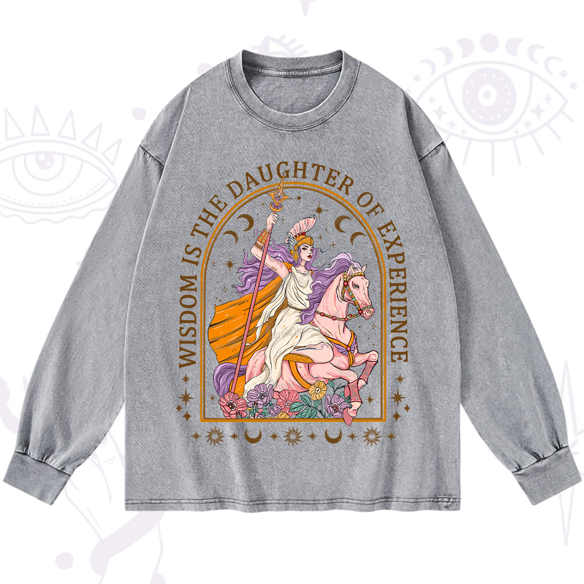 Purplehecate Wisdom Is The Daughter Of Experience Washed Long Sleeve Shirt