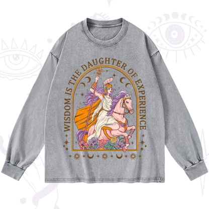 Purplehecate Wisdom Is The Daughter Of Experience Washed Long Sleeve Shirt