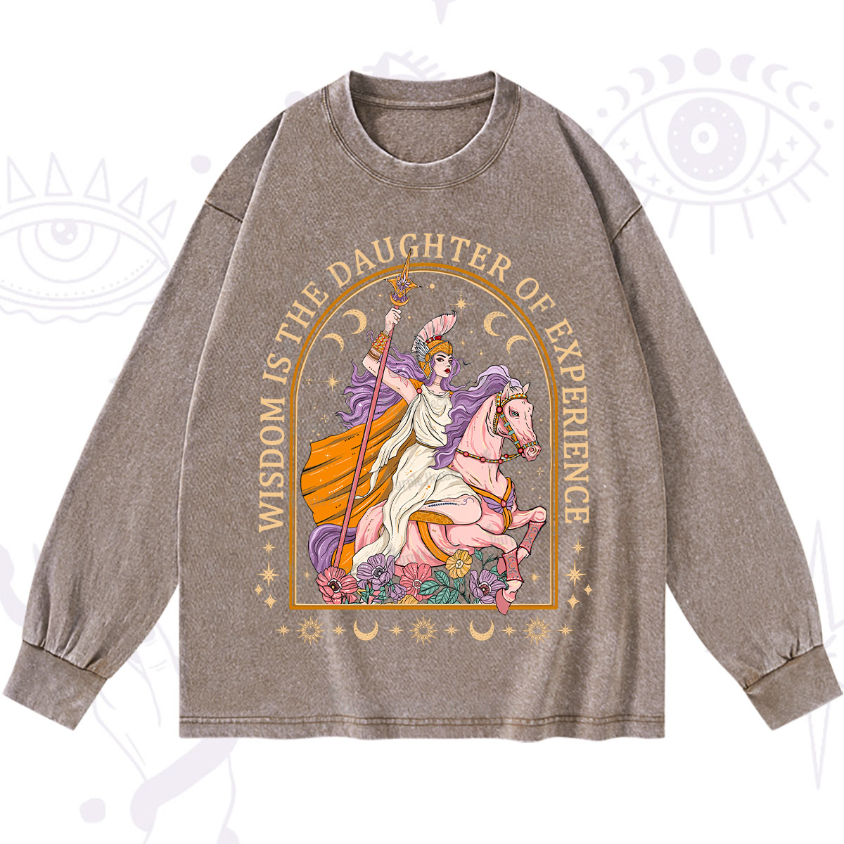 Purplehecate Wisdom Is The Daughter Of Experience Washed Long Sleeve Shirt