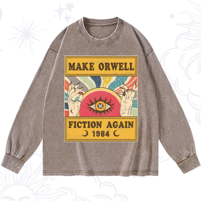 Purplehecate Make 1984 Fiction Again Washed Long Sleeve Shirt
