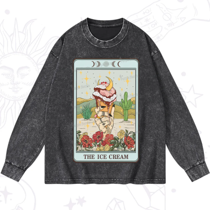 Purplehecate The Ice Cream Tarot Washed Long Sleeve Shirt