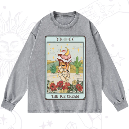 Purplehecate The Ice Cream Tarot Washed Long Sleeve Shirt
