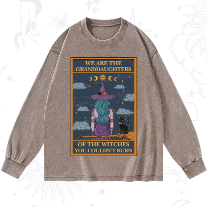 Purplehecate The Witches You Couldn't Burn Oracle Card Washed Long Sleeve Shirt
