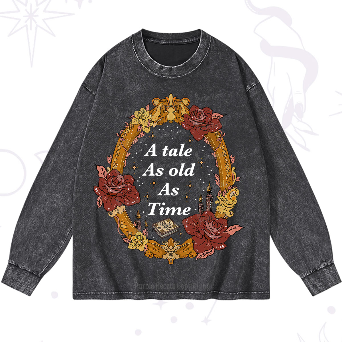 Purplehecate A Tale As Old As Time Washed Long Sleeve Shirt