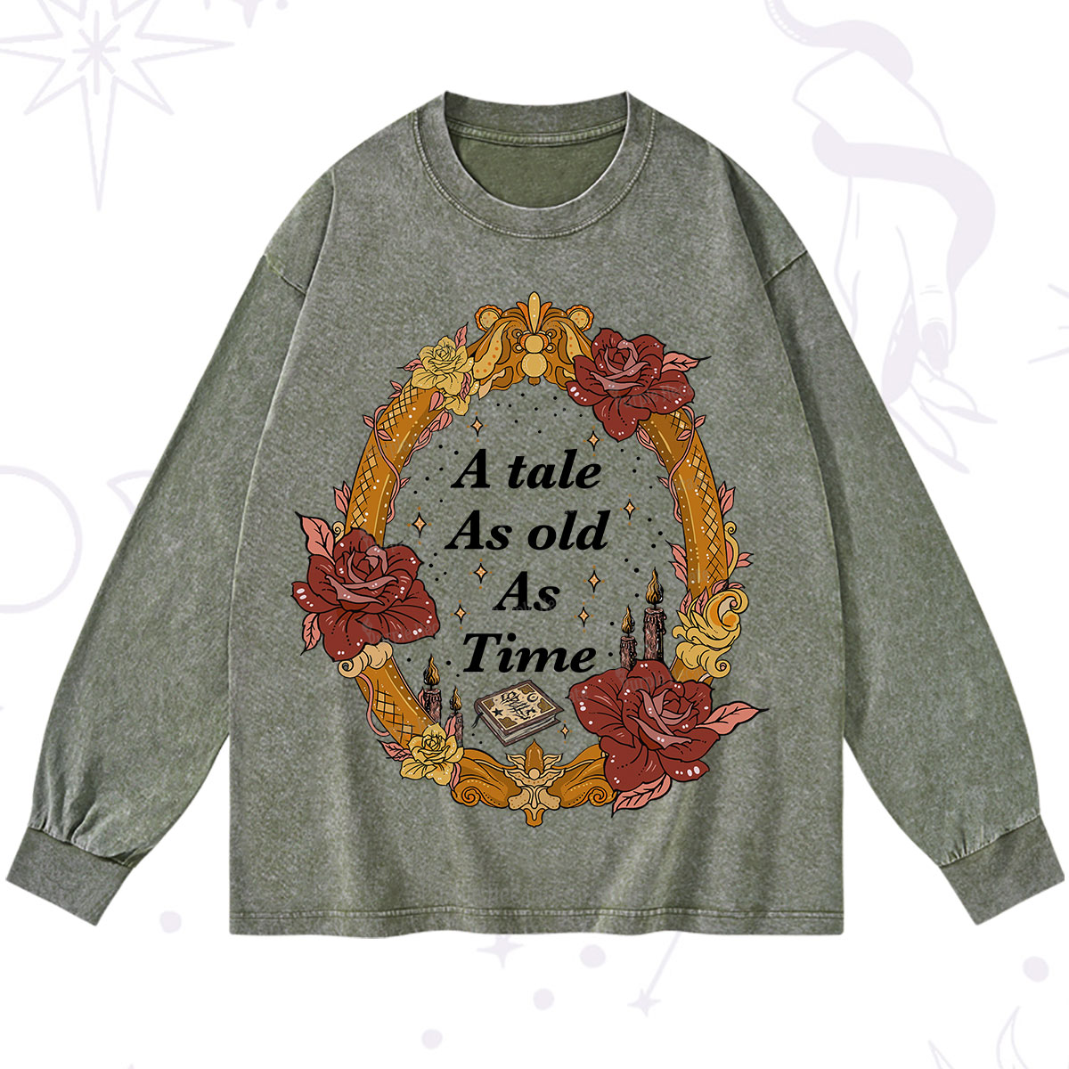 Purplehecate A Tale As Old As Time Washed Long Sleeve Shirt
