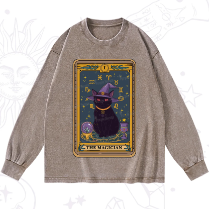 Purplehecate The Magician Tarot Washed Long Sleeve Shirt
