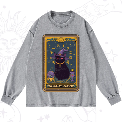 Purplehecate The Magician Tarot Washed Long Sleeve Shirt