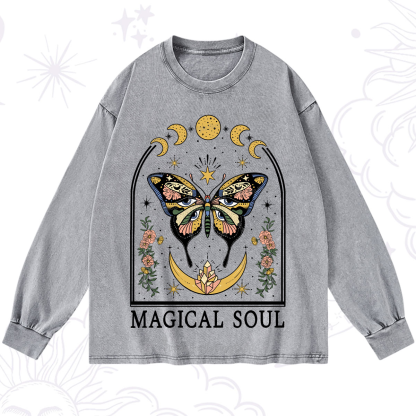 Purplehecate Magical Soul Washed Long Sleeve Shirt